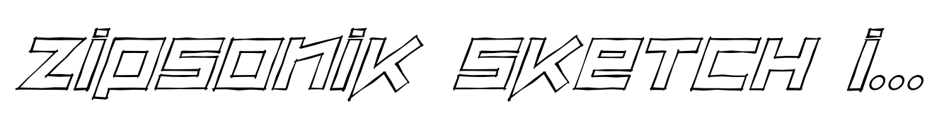 ZipSonik Sketch Italic